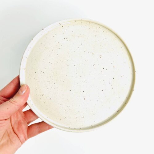 Keramik tallerkner<br> Beach white</br>