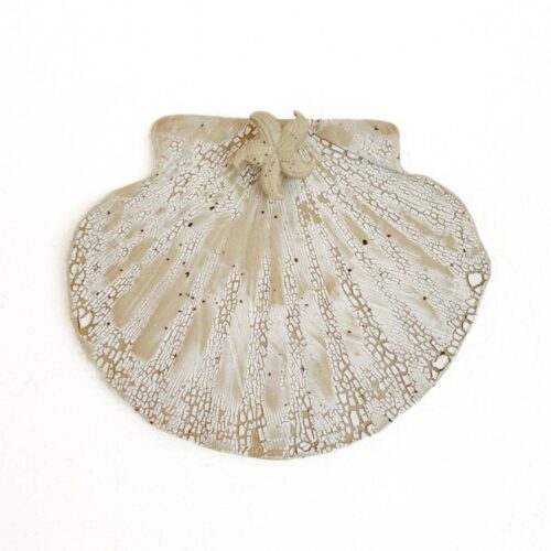 Stor muslingeskal i keramik - white<br> Seashell</br>