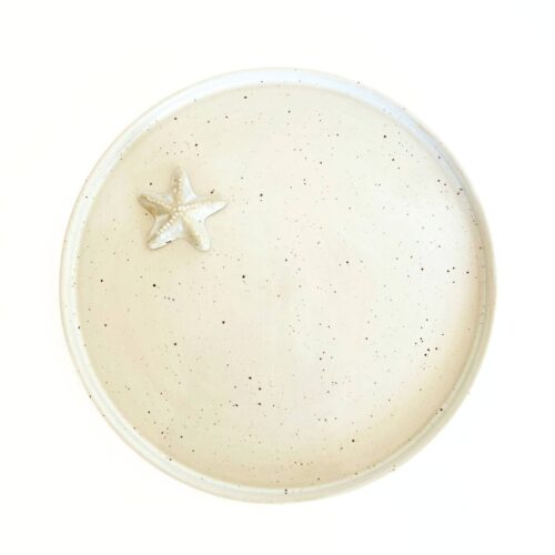 Keramik middagstallerkner<br> Beach white</br>