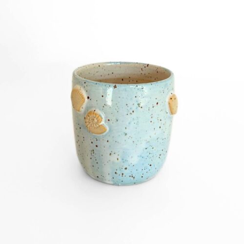 Håndlavet keramik krus<br> Seashell Gelato mint<br/>