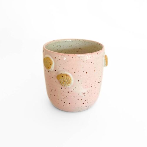 Håndlavet keramik krus<br> Seashell Gelato strawberry<br/>
