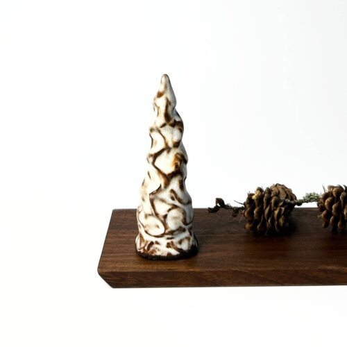 Keramik juletræ<br> no. 23 matt white<br/>