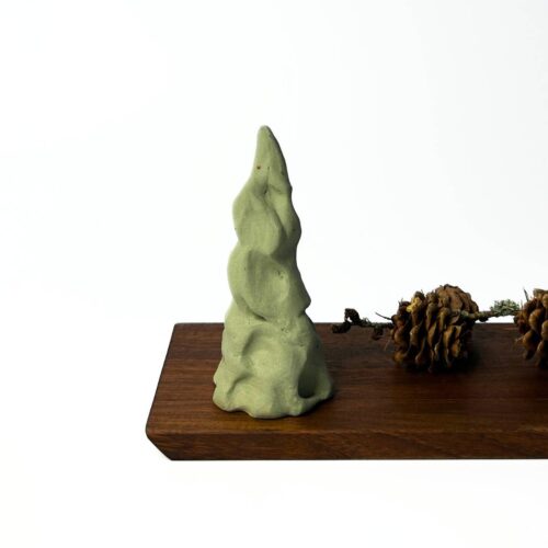 Keramik juletræ<br> no. 9 mellem mossgreen<br/>
