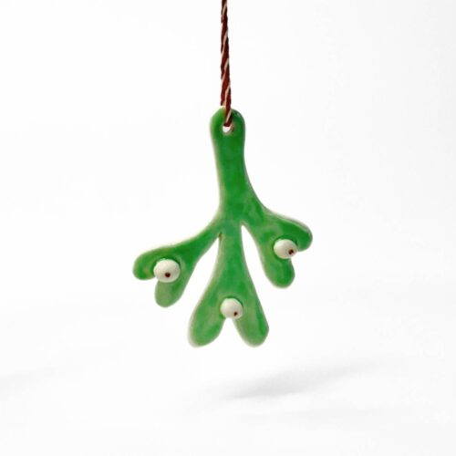 Keramik julepynt<br> Mistelten<br/>